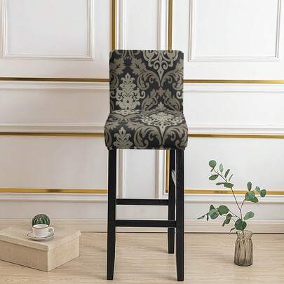 Bộ 1/2/4/6 chiếc bọc ghế quầy bar in họa tiết, dùng trong nhà/khách sạn.