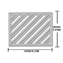 Creative Grid Background Dies, DIY Scrapbooking Album And Embossing Stencil, Greeting Card Making Tool, Card Paper Cutting Crafts ,Gift Card Making Template Die Cuts. - Silver - View 9