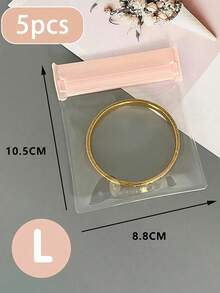 Borsa portaoggetti gioielli in EVA trasparente, pochette da viaggio rosa piccola con cerniera richiudibile, essenziale per viaggi, crociere, dormitori, adatta per anelli, orecchini, bracciali, collane, accessori da viaggio, vacanze al mare, vacanze estive, ritorno a scuola (4 misure) - Multicolore - Visualizzare 17