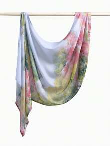 1 chiếc khăn trùm đầu nữ kiểu Bohemian in hoa, khăn nhiều màu sắc chống nắng, khăn choàng thanh lịch đa năng, khăn dài mềm mại và thoáng khí, phù hợp sử dụng hàng ngày. - Nhiều màu - Xem 13