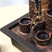 1 Pc USB Powered Desktop Resin Flowing Ornament, Fashionable Waterfall Fountain, Casual Meditation, Office Bedroom Yoga Studio, Bar, Coffee Shop, Club Decoration, Ideal Valentine's Day, Mother's Day, Christmas, Halloween, Easter, Thanksgiving Romantic Gift, Creative Crafts, Preferred Birthday Gift - JZ002 - View 3