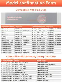 Customizable Glossy Acrylic Tablet Protective Case With Foldable Stand, Smart Wake/Sleep Function, Compatible With IPad 11th Gen A16 2025, 10th Gen 10.9-Inch Air, 4th/5th Gen 10.9-Inch Air, 11th Gen M3 2025, 7th/8th/9th Gen 10.2-Inch Galaxy Tab S7/S8, Galaxy Tab S10 FE+, Romantic Gift, Easter Gift - Multicolor - View 10