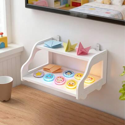 OBOVAY 1 Bộ kệ treo tường đa năng, kệ đựng đồ gia dụng treo tường, kệ trang trí phòng trẻ em