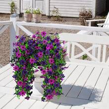 ArtiEleg 1/2 PCS Artificial Hanging Daisy Flowers For Outdoors – UV Resistant & Waterproof Faux Silk Daisies With Long Trailing Vines, No Fade Realistic Blooms For Apartment Decor, Rental Friendly Home, Front Door, Porch, Balcony & Patio Decor - Multicolor - View 8