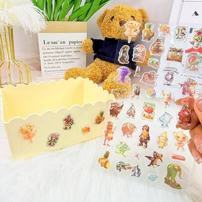 卡通3D贴纸，可爱泡泡挤压3D贴纸，手工DIY贴纸，适用于笔记本电脑、手机壳、水瓶、笔记本、汽车、行李箱、礼品包装、派对装饰、乙烯基贴纸、学习用品和返校用品