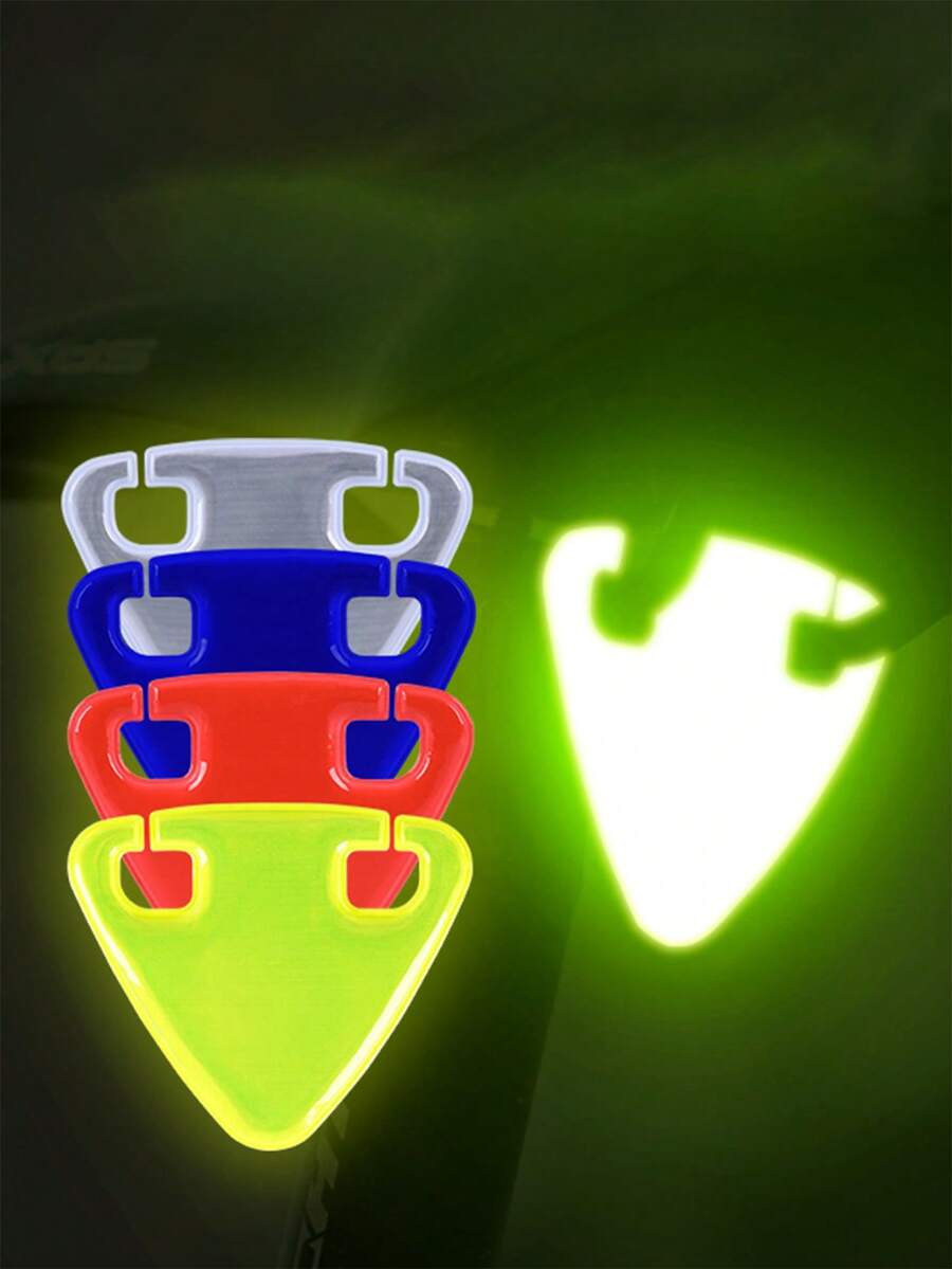 Cinta reflectante de doble cara de alta visibilidad para bicicleta de montaña, cinta reflectante de advertencia de emergencia para montar de noche cuando la luz trasera esté apagada, equipo para montar en bicicleta de carretera