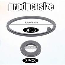 6pcs Lid Gasket Strada Flip Shaker Cup Bottle Accessories Parts, 2 Sizes Silicone Seal Ring  Strada Flip Shaker 24 Oz 28 Oz(Gray) - Default - View 2