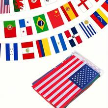 50PCS DIY National Flag Bunting Banner, International Country Flags From All Continents, For Sports Events, International Festivals, Sports Club Decor, Graduation, Back To School And Beach Parties - Multicolor - View 7