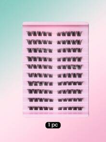 Mi giả dạng chùm D Curl tự làm, mi giả mềm mại, bông xốp như lông chồn, mi giả nhẹ, tạo vẻ tự nhiên, mi giả dạng chùm mỏng có thể tái sử dụng. - Xem 13