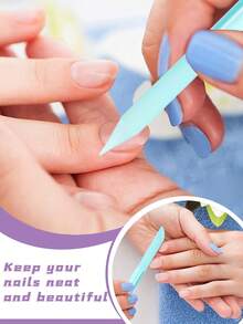 1/4pcs Nail Care Pusher, Double-Ended Manicure Stick, Crystal Nail Care Cuticle Pusher, Professional Precise Nail Care Dead Skin Removal Tool, Manicure Pedicure Tool For Nails And Care - Multicolor - View 5