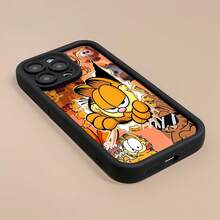 Collage de  naranja con varias expresiones.funda de teléfono Fundas compatibles con ,Apple,VIVO,OPPO,,, y Honor.Fabricadas en silicona TPU,ofrecen protección contra golpes y caídas. - Negro - Ver 2