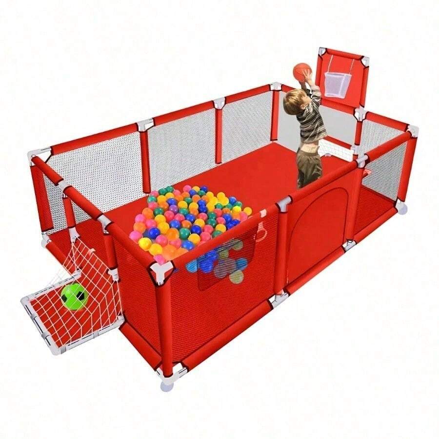 Cercado De Bebé Juego De Niños Gimnasio Plus Ocean Ball Color Rojo - Rojo - Ver 1