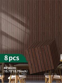 8/16pcs 3D Wood Grain Wall Panel, Thickened Self-Adhesive IXPE Wallpaper, Peel And Stick, Waterproof Easy To Clean, DIY Detachable Wall Stickers For Home Decoration, Suitable For Renovating Living Rooms, Kitchens, Offices, Ceilings, And Bedrooms - 15.75*15.75inch - View 13