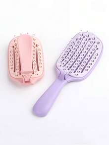 1支折叠式自清洁发梳。一梳即可轻松去除碎发，顺滑不拉扯。方便携带，干湿两用。适用于直发和卷发。 - 彩色 - 查看 6