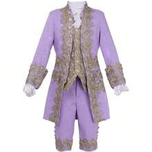 Prince Costume Set For Halloween, Vintage Medieval Costume, Cosplay Outfit - Màu xanh lam - Xem 11