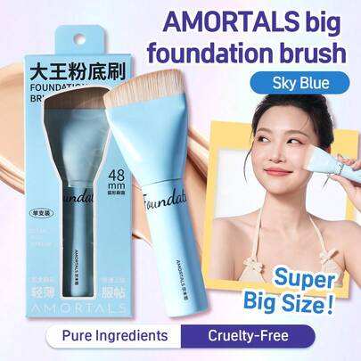 Amortals Cọ trang điểm cỡ lớn, cọ tán kem nền cong, cọ tán phấn nền dạng lỏng không thấm hút hình bán nguyệt dễ thương, phù hợp cho người mới bắt đầu, chuyên gia trang điểm, quà tặng, hẹn hò, đám cưới, Giáng sinh, Halloween, Lễ Tạ ơn, tốt nghiệp, sinh nhật, ngày lễ, Y2K, phụ nữ sành điệu, thương hiệu mỹ phẩm, tiệc làm đẹp, bãi biển, du lịch, cắm trại, trường học, lễ kỷ niệm, quà tặng trang trí, cô gái hoa hồng, cosplay, không gian trang điểm cao cấp.