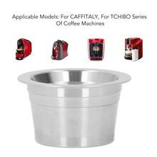 Cápsulas de café recargables de acero inoxidable - Cápsulas de café reutilizables con doble filtración para máquinas de café CAFFITALY y TCHIBO, accesorios de servicio de café - Ver 10