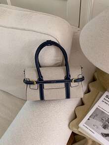 British Style With A Hand-Held Messenger Bag, A High Sense Of Commuting, A Small Handbag 2025 New. - Blue - View 6