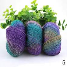 3 Balls/150g Per Pack, 80% Wool 20% Nylon Icelandic Yarn In Ombre Gradient, Suitable For DIY Handmade Knitting Projects Like Shawls, Blankets, Scarves, Hats, Creative Holiday Gifts - 5# - View 11