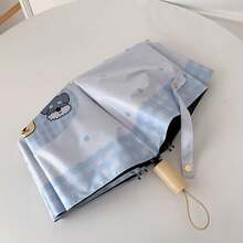 Bowknot Series Minimalist Fashion 8-Bone Black Coating UV Protection Folding Umbrella, Suitable For Sunny And Rainy Days - Bow - View 2