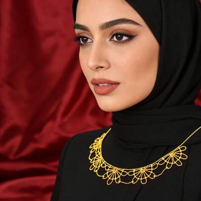 1pc Bohemian Style Minimalist Elegant Lace Necklace, High-Quality Choker Necklace For Women, Suitable For Wedding, Bride, Party, Gift For Lover