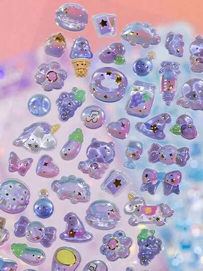 Joivida 1pc 3D Embossed Stickers, Cute Cartoon Animals Like Penguins, Cats, Rabbits, Dinosaurs, DIY Decorative Stickers For Scrapbooks, Notebooks, Phone Cases, Bags, And Window Decorations,Solid Stickers,Journal Stickers,Exchange Stickers With Friends