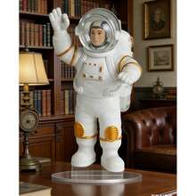 桌上的宇航员挥手致意，台灯温暖的光芒和书页交相辉映，这是宇宙与日常生活的一次温柔邂逅。 - 1PC - 查看 1