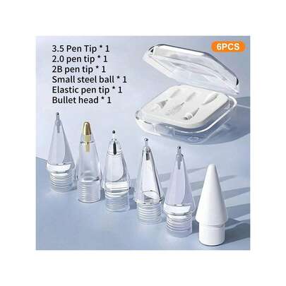 Apple Pencil Pro 替换笔尖，兼容 Apple 第二代/第一代 USB-C 和 Crayon 数位笔，精准操控，静音耐用，笔尖附带笔尖保护盖。