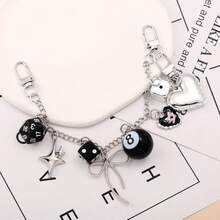 1pc Detachable Pant Chain With Dice & Heart Charm, Adjustable Streetwear Jeans Accessory Gift - Multicolor - View 6