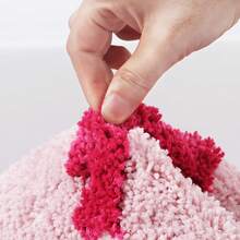 Thảm chùi chân thấm hút, thêu chữ, thảm trải cửa trong nhà, thảm chống trượt cho phòng tắm. - Chữ màu hồng - Xem 4