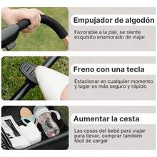 Cochecito De Bebé Convertible Con Modos De Dormir Y Sentarse - Negro - Ver 5