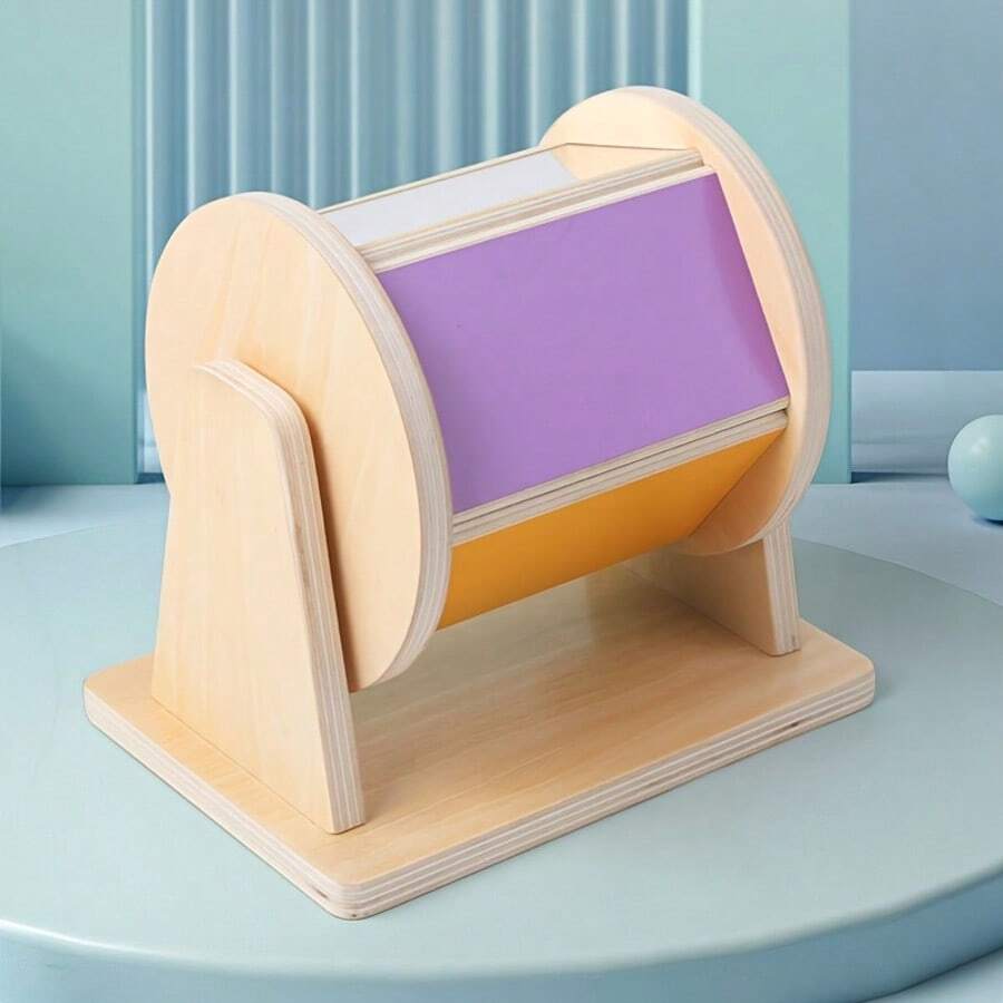 Mirror Toy Set, Hide And Seek, Rotating Discs, Puzzle, Rotating Drum, And Rainbow Cloth Ball Toy Set - Multicolor - View 1