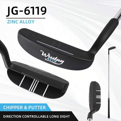 35-Inch Right-Handed Golf Utility Iron, Steel Stepped Shaft, High-Quality Anti-Slip Rubber Grip, Zinc Alloy Construction