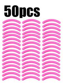 100pcs/50pcs/10pcs Eyelash Curler Replacement Pads, Silicone Rubber Refill Cushions Suitable For Universal Eyelash Curlers - Rose Red - View 8