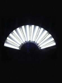 1pc 10-Inch LED Atmosphere Prop Illuminated Fan, Rave Fan For Electronic Music Festival, Party, Performance, Masquerade Ball, Wedding, Bachelor Party, Costume Play Party Decoration - Multicolor - View 15