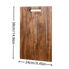 1pc Thick Acacia Wood Cutting Board - Multipurpose Double-Sided Durable Chopping Board For Meat, Fish, Cheese, Bread, Pastry, Fruits & Vegetables - Non-Slip Waterproof Kitchen Tray With Easy-Grip Handle, Best Kitchen Accessory And Holiday Gift - Easter - Rust Brown - View 11