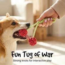 Pet Cotton Rope, Small Cat, Small Dog, Cherry Chew Toy, Anti-Bite Toy, Small & Medium Dog Toy, Knotted Toy - Multicolor - View 11