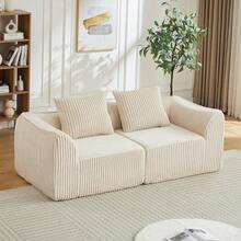 Sofas & Couches - Beige + Corduroy + Foam + 2 Seat - View 12