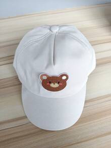 1顶 6-36个月 婴儿可爱棕熊刺绣柔软可调节棒球帽，适合男宝宝和女宝宝日常外出休闲穿着 - 小棕熊圖案 - 查看 19
