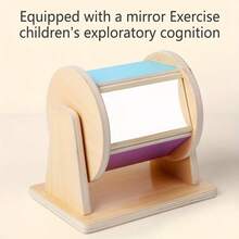 Mirror Toy Set, Hide And Seek, Rotating Discs, Puzzle, Rotating Drum, And Rainbow Cloth Ball Toy Set - Multicolor - View 3