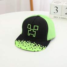 Mũ lưỡi trai in họa tiết pixel hai tông màu đen và xanh neon - Phụ kiện thời trang thường ngày, phù hợp cho việc đội hàng ngày, tôn lên phong cách đường phố. - Nhiều màu - Xem 6