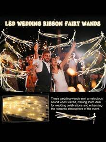 1/2/5pcs LED Glowing Fairy Wands With Ribbons And Bells, 3 Lighting Flashing Modes, Suitable For Wedding, Party, New Year, Thanksgiving, Graduation, Concert Party Gifts - One Size Fits All - View 6
