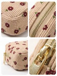 Portable Period Bag With Zipper Discreet Privacy Protection Soft Corduroy Napkin Storage Bags For Women And Girls Menstrual Pad Tampon Holder Versatile Makeup Bag Neat Mini Cosmetic Bag Jewelry Organzier Room Decor Office Desk Dorm Room Bathroom Gym Cruise Apartment Camping Beach Business Holiday Back To School Travel Essentials Accessories Gift For Mom Teachers And Girlfriends - Multicolor - View 6