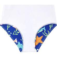 Girls Bathing Suit Size 2-10 Years - Cute Toddler Swimsuit Girl Adjustable One Piece Swimwear For Summer Beach Wear - Một con cá biển - Xem 5