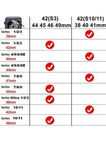 1条奢华合金表带，适用于 38mm、40mm、41mm、42mm、44mm、45mm、46mm、49mm，搭配奢华星形吊坠手链表带，也适用于 Series 11、SE3、10、9、8、7、6、5、4、3、2、1、Ultra 3/2/1。时尚智能手表表带，适合日常佩戴、派对、约会等场合。是送给女性的理想圣诞节或生日礼物。也可作为正式场合的替换表带。是手表爱好者的理想之选。 - 銀色 - 查看 8