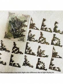 Bộ 24 miếng dán khung rỗng tự dính kiểu cung điện Pháp cổ điển, dùng trang trí sổ lưu niệm, sổ kế hoạch, đồ dùng học tập. - Nhiều màu - Xem 14