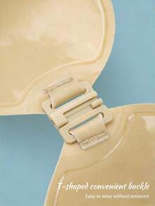 1pc Women's Adhesive Strapless Bra Invisible Silicone Breast Lift Tape, Versatile Lingerie Cleavage Enhancer With Detachable Halter, Suitable For Backless Dresses, Gowns, Swimwear, Cosplay - Multicolor - View 4