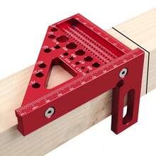 Woodworking Square Protractor, Aluminum Alloy Triangle Ruler, 3D Multi Angle Measuring Ruler, Angle Marking Device With Positioning Pin, Metric System, 45/90 Degree Precision Industrial Measuring Tool, Suitable For Engineers And Carpenters' Angle Marking Device - Metric System - View 6