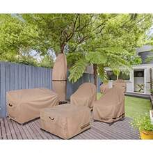 ULTCOVER - Funda impermeable para silla Adirondack para patio al aire última intervensión tamaño de hasta 28 pulgadas de ancho x 31 pulgadas de profundidad x 36 pulgadas de alto - Marrn - Ver 6