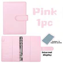 A6 PU Zipper Pouch Weekly/Monthly Budget Envelope Organizer, Cash Envelope System, Wealth Management Gift Set - 1 Cover + 12 Monthly Pouches, Back To School - Multicolor - View 6